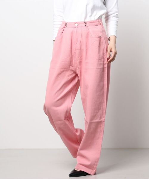 「aimoha」 デニムパンツ X-SMALL ライトブルー レディース_画像4