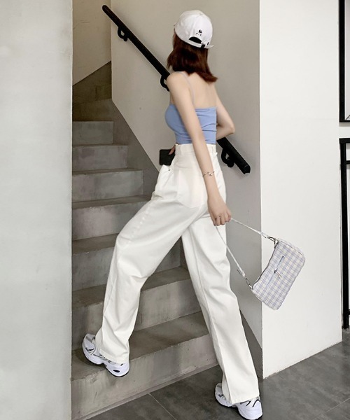 「aimoha」 デニムパンツ X-SMALL ライトブルー レディース_画像8