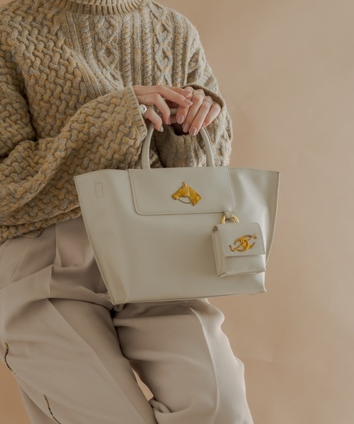 ear PAPILLONNER（イア パピヨネ） ハンドバッグ FREE アイボリー