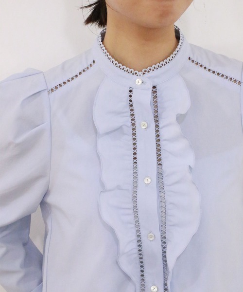 Marilyn Moon（マリリンムーン） ブラウス シャツ modern sleeve jabot