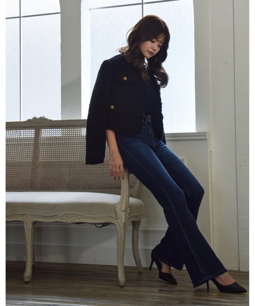 ジーンズ デニム デニムパンツ 「ela.」boots cut denim/ウエスト 