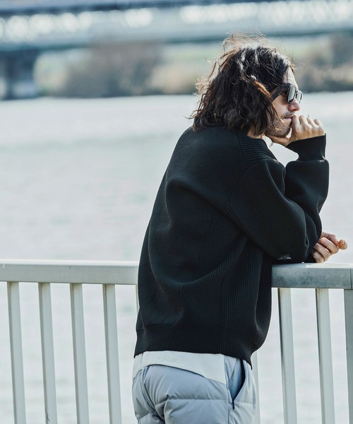 「+phenix」 長袖ニット X-LARGE ブラック メンズ_画像4