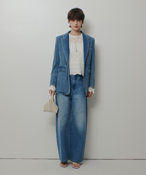 未使用 allureville デニム ブルー オーバーサイズジャケットGジャン allureville（アルアバイル） デニムジャケット gジャン デニム