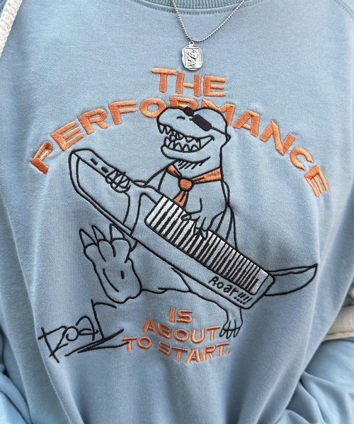 DOUBLE NAME（ダブルネーム） tシャツ セッションしたい恐竜刺しゅう