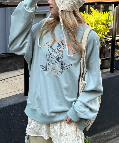 DOUBLE NAME（ダブルネーム） tシャツ セッションしたい恐竜刺しゅう