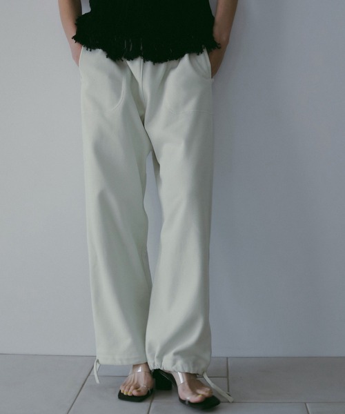 anuke（アンヌーク） パンツ Stitch Sweat Pants レディース