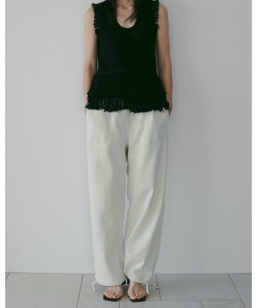 anuke（アンヌーク） パンツ Stitch Sweat Pants レディース