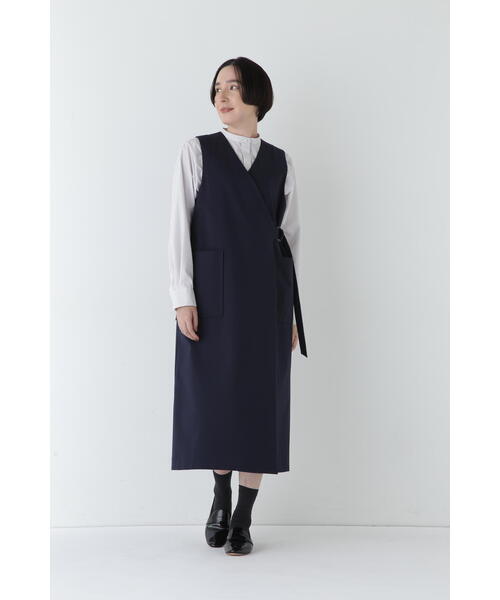 「human woman」 ノースリーブワンピース MEDIUM ネイビー レディースの画像