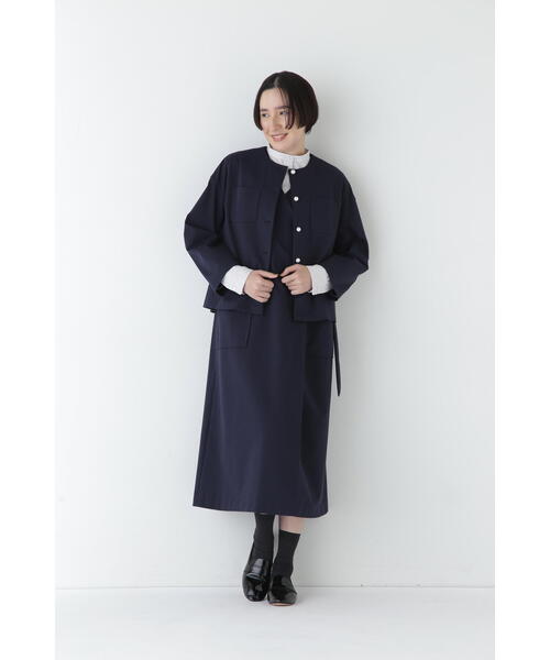 「human woman」 ノースリーブワンピース MEDIUM ネイビー レディースの画像