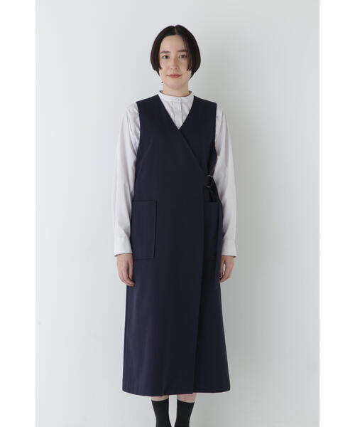 「human woman」 ノースリーブワンピース MEDIUM ネイビー レディースの画像