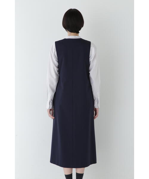 「human woman」 ノースリーブワンピース MEDIUM ネイビー レディースの画像