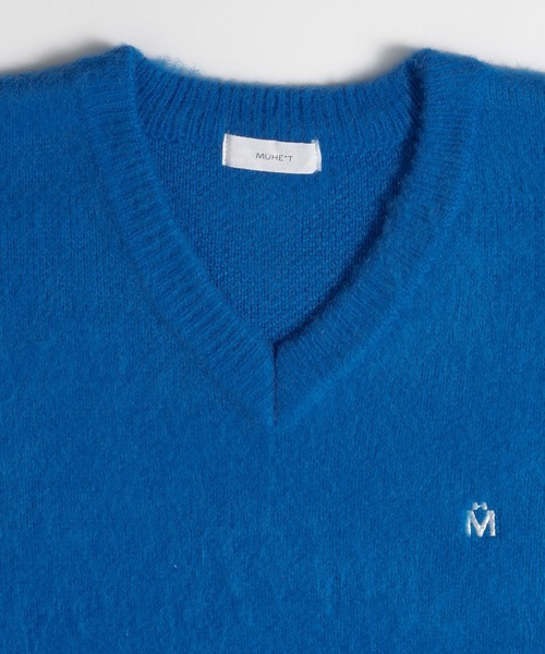 「MUHET」 長袖ニット X-LARGE ブルー レディース_画像3