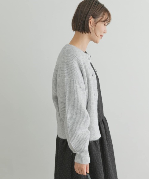 「F by ROSSO」 ニットカーディガン FREE ライトグレー レディース_画像5