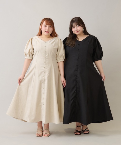 「Louiosy」 半袖ワンピース X-LARGE ブラック レディース_画像2