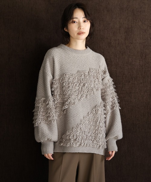 「select MOCA Et」 長袖ニット FREE グレー レディース_画像2