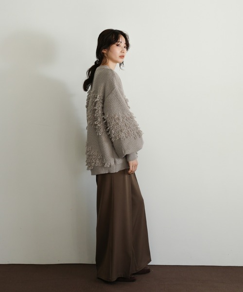 「select MOCA Et」 長袖ニット FREE グレー レディース_画像6