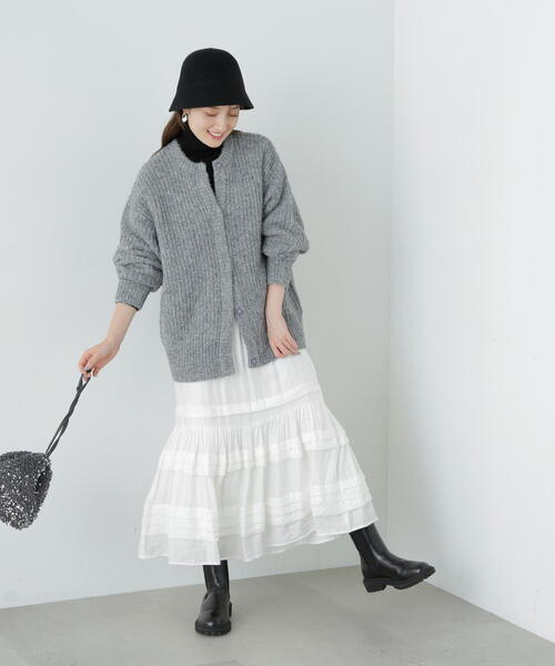 「N.（N. Natural Beauty Basic）」 ニットカーディガン MEDIUM ベージュ レディース_画像3