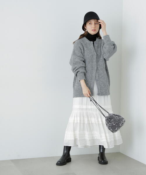 「N.（N. Natural Beauty Basic）」 ニットカーディガン MEDIUM ベージュ レディース_画像4