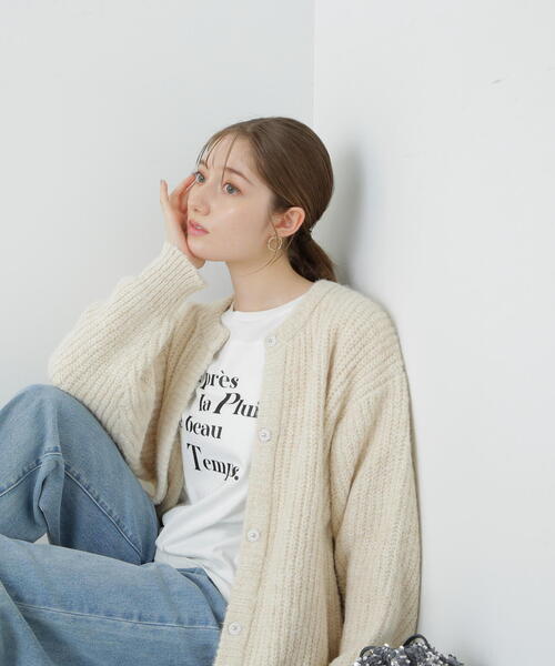 「N.（N. Natural Beauty Basic）」 ニットカーディガン MEDIUM ベージュ レディース_画像7