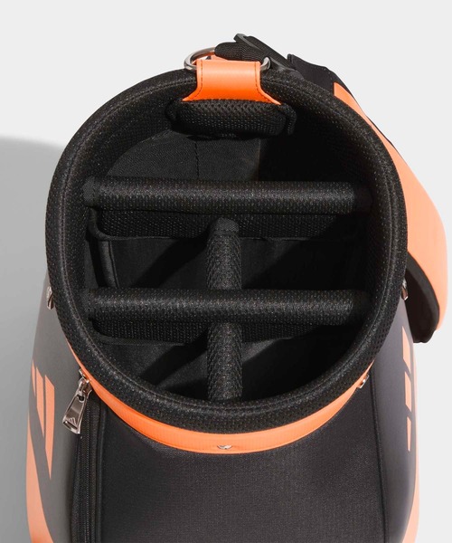 adidas ゴルフバッグ 黒/オレンジ/白 adidas（アディダス） ゴルフ AG カート バッグ「adidas Golf