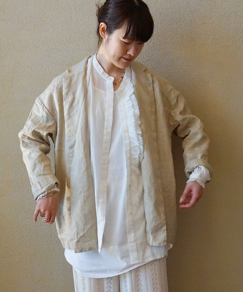 journal standard luxe ハイツイストガーゼ Wフリルブラウス journal standard luxe｜ハイツイストガーゼ Wフリルブラウス