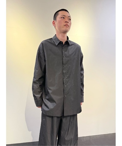 シャツ onegravity / コットンシルク オーバーレイヤーシャツ メンズの画像