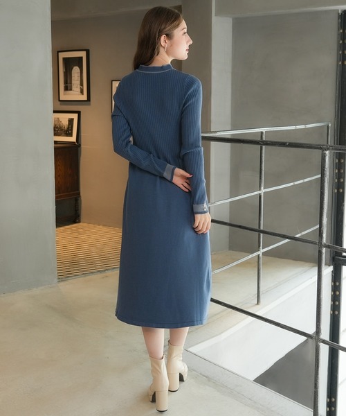 「ASTORIA ODIER」 ニットワンピース MEDIUM チャコールグレー レディース_画像5