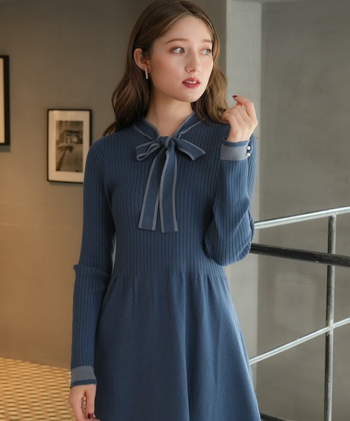 「ASTORIA ODIER」 ニットワンピース MEDIUM チャコールグレー レディース_画像7