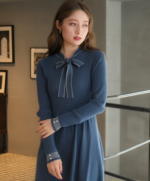 「ASTORIA ODIER」 ニットワンピース MEDIUM チャコールグレー レディース_画像8