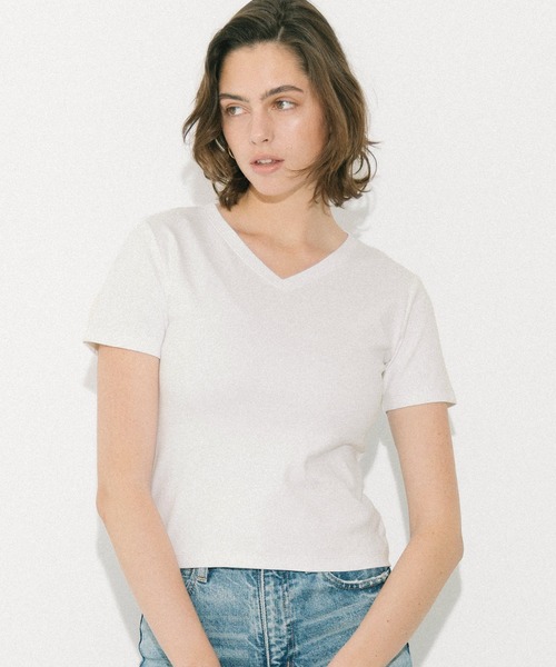 coca（コカ） tシャツ 半袖 Vネックスムーストップス レディース