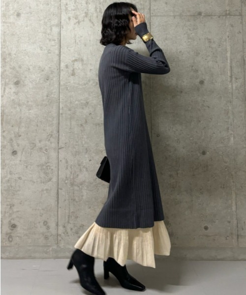 【新品】Mila owen ニット セットアップ Mila Owen（ミラオーウェン） セットアップ 1 ネイビー レディース