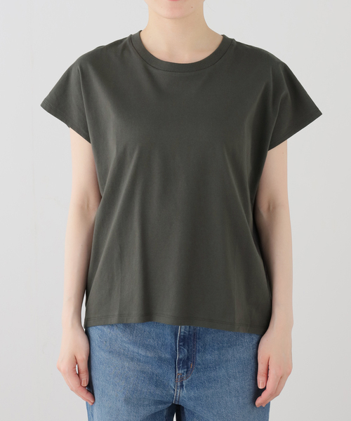 tシャツ フレンチスリーブロゴTシャツ レディースの画像