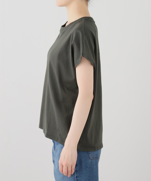 tシャツ フレンチスリーブロゴTシャツ レディースの画像