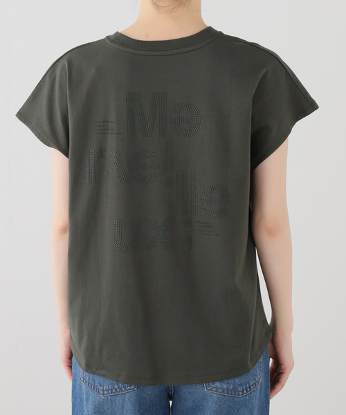 tシャツ フレンチスリーブロゴTシャツ レディースの画像