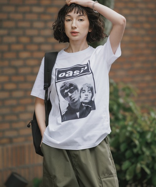 tシャツ Oasis / オアシス プリントデザイン クルーネックTシャツ