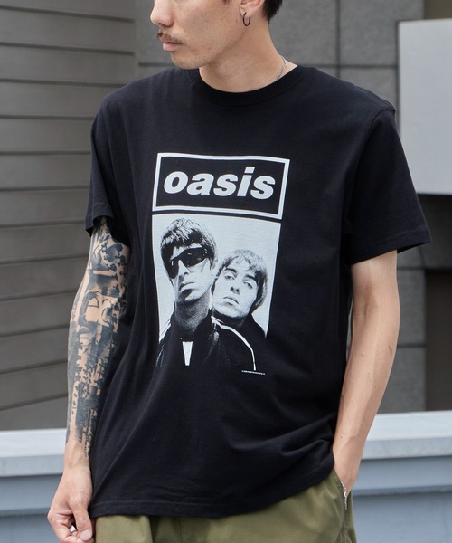tシャツ Oasis / オアシス プリントデザイン クルーネックTシャツ