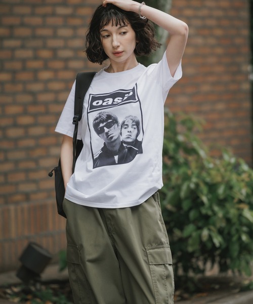 tシャツ Oasis / オアシス プリントデザイン クルーネックTシャツ