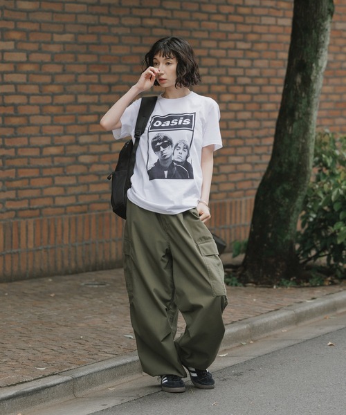 tシャツ Oasis / オアシス プリントデザイン クルーネックTシャツ
