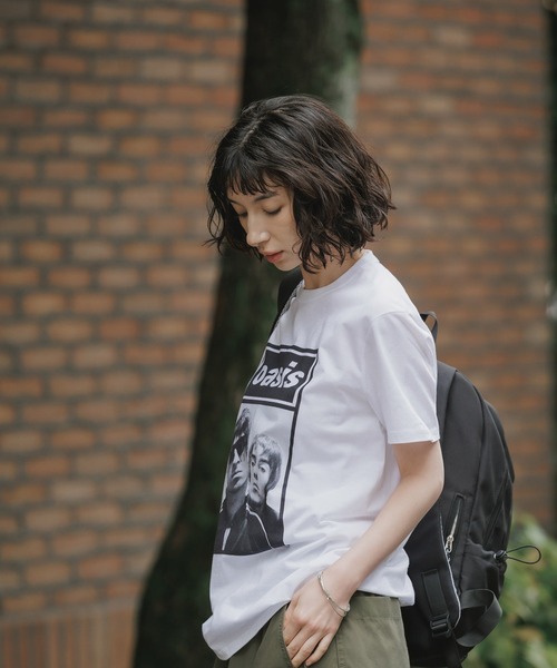 tシャツ Oasis / オアシス プリントデザイン クルーネックTシャツ