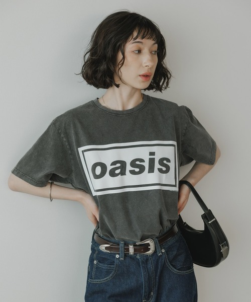 tシャツ Oasis / オアシス プリントデザイン クルーネックTシャツ