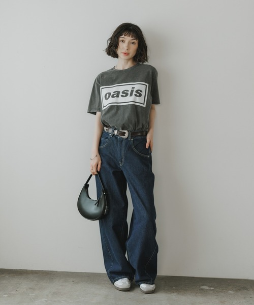 tシャツ Oasis / オアシス プリントデザイン クルーネックTシャツ