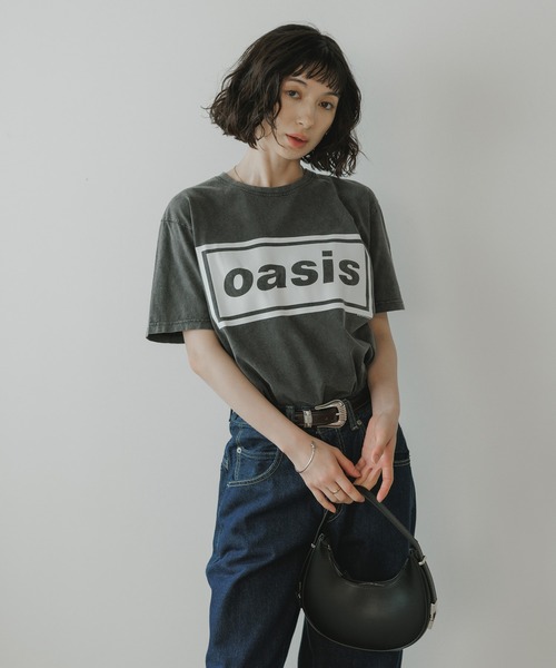 tシャツ Oasis / オアシス プリントデザイン クルーネックTシャツ