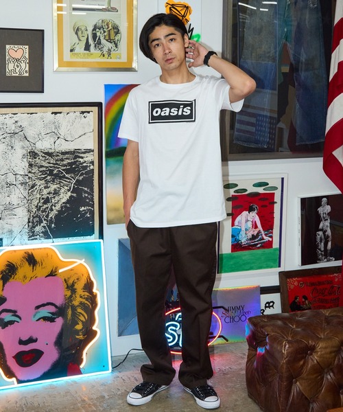 tシャツ Oasis / オアシス プリントデザイン クルーネックTシャツ