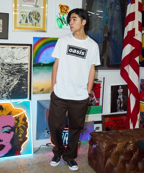 tシャツ Oasis / オアシス プリントデザイン クルーネックTシャツ