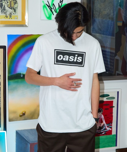 tシャツ Oasis / オアシス プリントデザイン クルーネックTシャツ