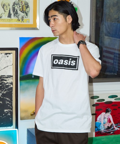 tシャツ Oasis / オアシス プリントデザイン クルーネックTシャツ