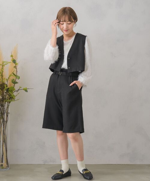 「RETRO GIRL」 ハーフパンツ FREE ダークグレー レディース_画像9