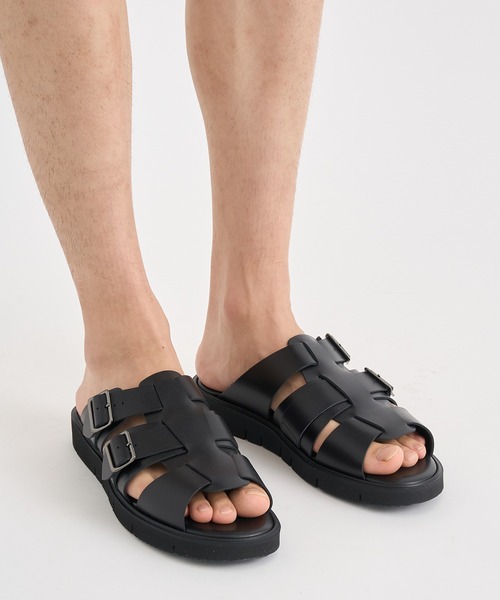 「foot the coacher」 サンダル 7 ブラック メンズ_画像2