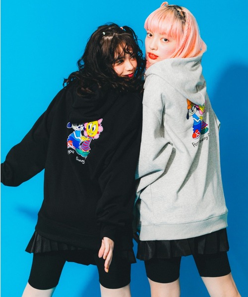 「L.H.P」 プルオーバーパーカー LARGE オレンジ レディース_画像9