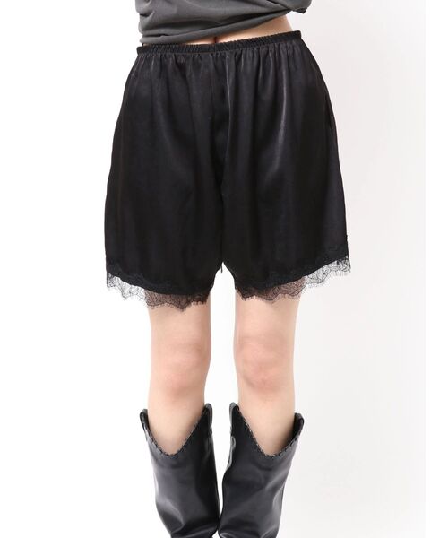 Ungrid（アングリッド） パンツ レースデザインサテンショートパンツ